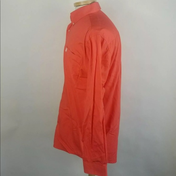 Cinch Small Salmon Western Button Front Shirt 100% Cotton - Picture 5 of 6